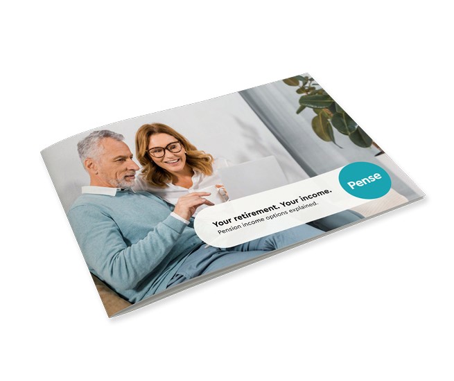 senior couple reviewing pension options with adviser